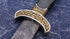 Engraved/gold inlaid jade handled dagger